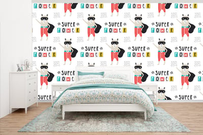 Behang - Fotobehang Jongens - Patroon - Superheld - Breedte 500 cm x hoogte 280 cm