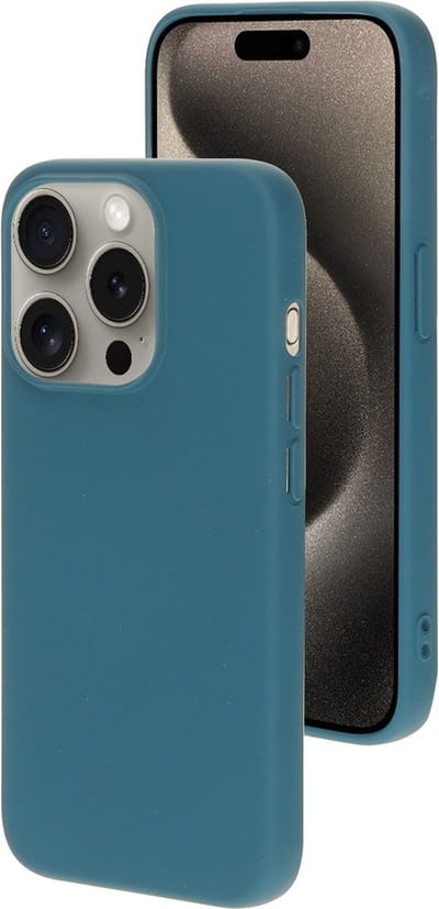 Mobiparts hoesje geschikt voor de Apple iPhone 15 Pro - Siliconen - Blauw