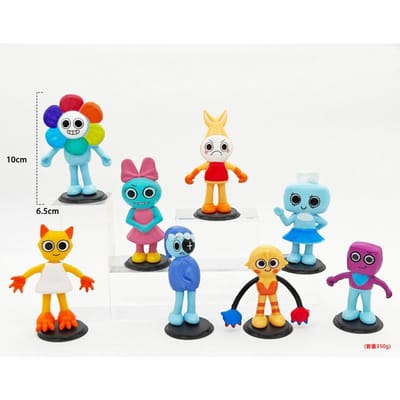 8 stuks/set Anime Dandy's Wereld Actiefiguur Speelgoed Cartoon Dandy Wereld Horror Spel PVC Model Poppen Beeldjes Kinderen Cadeau d