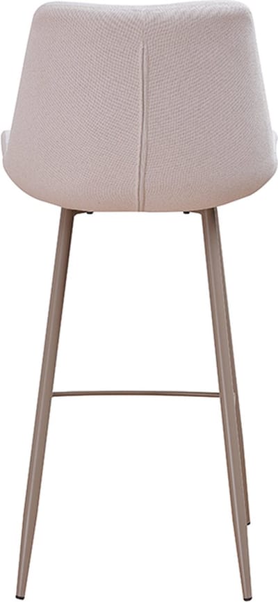Bronx71® Scandinavische barkruk Maud gerecyclede stof off white 74 cm - Barkrukken set van 2 - barstoel