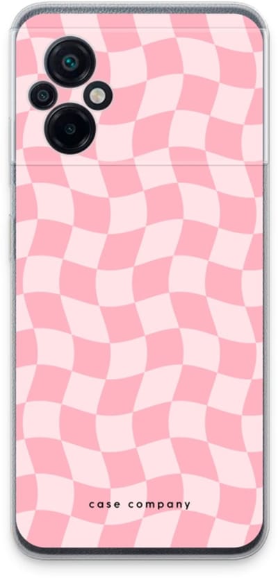 Case Company® - Hoesje geschikt voor Xiaomi Poco M5 hoesje - Grid Roos - Soft Cover Telefoonhoesje - Bescherming aan alle Kanten en Schermrand