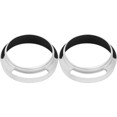 2 pcs Alliage d'Aluminium 52mm Argent Pare-Soleil Métal pour Appareil Photo Remplacement pour Leica white
