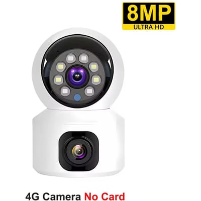 Mini 4G Camera Draadloze Dual Lens Nachtzicht Binnen Babyfoon AI Menselijke Detectie Video Camara V380 Pro CCTVBeveiliging 8MP 4G Cam