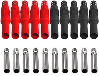 Geïsoleerde 4 mm Bananastekkers - 10 Stuks voor Multimeter Meetsnoeren