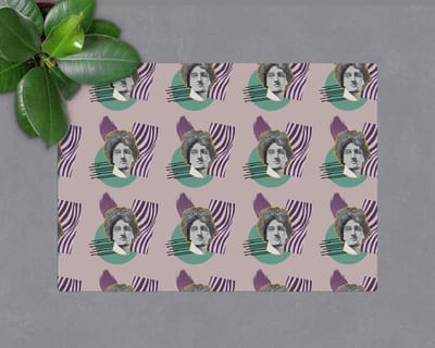Coloray Vloerbeschermer - Minimalistische sculptuur Vloerbeschermer Bureaustoel - 100x70 cm - Veelkleurig Computer Stoel Mat - Vloerbeschermer Bureaustoelmat - PVC Vloerbeschermer - Rechthoekige Mat - Deel Thema
