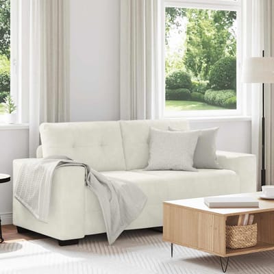 vidaXL - Loveseat - Sofa - Crème - 180x77x82 - cm - Fluweel