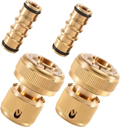 3/4 inch snelkoppeling set van 2 stuks, messing tuinslang adapter, tuin verbindingen, tuingereedschap voor efficiënt watergebruik en eenvoudige aansluiting