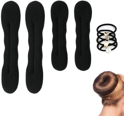 Haarknot Donutset - 4 Stuks - Duurzaam Materiaal - 2 Grote/Kleine Haren - Haarknot Maker - Onzichtbaar en Stevig - Haarknotmaker