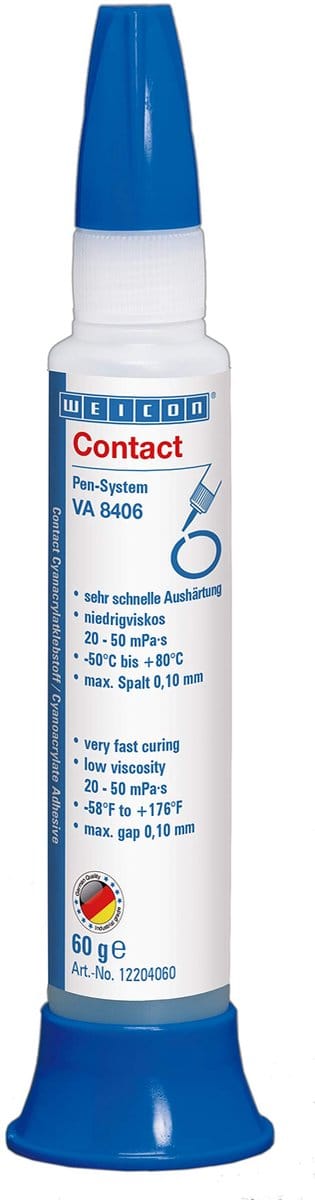 WEICON Contact VA 8406 – Cyanoacrylaatlijm 60 g – Kleurloos voor kunststof