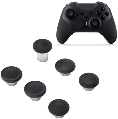 Dailygoody - 6-delige Vervangende Joysticks - Metalen Grip - Duurzaam en Verwisselbaar - Voor One Series 2 Controller - Ergonomisch en Betrouwbaa