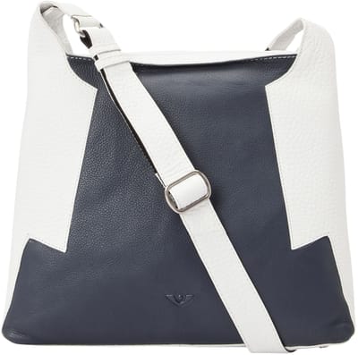 Voi Boston Crossbody tas Leder 32 cm - Dames - blau-weiss