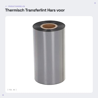 Dailygoods- Transferlint Hars Zwart 110mm x 300m - Thermisch - Labelprinters - Barcodeprinters - Hoge snelheid - Drielaagse structuur - Labelprinterlint