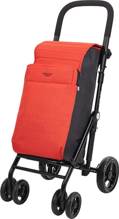Boodschappentrolley met 4 Wielen - Opvouwbare, Grote Inhoud en Koeltas - Ideaal voor Duurzaam Boodschappen Doen