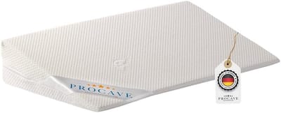 Bedwig met overtrek - Wigkussen Schuim - Ergonomisch Zitten - Silver Protect Doek - 90x45x15 cm - Wit