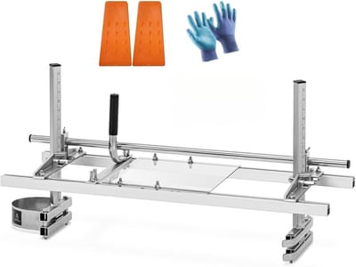 Kettingzaag tafel - Houtbewerking frame - Hout frezen - Draagbare freesmachine - 61 cm - Zilverachtig