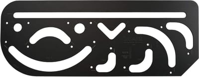Freesmal - Werkbladmal Freesjig - Werkbladen Frezen - Geïntegreerde Scharnieruitsparing - 40-250mm Radius - Grijs