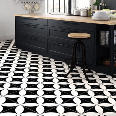 Antislip vloerstickers met beschermlaag - PIRETTO CEMENTTEGELS - 120x120cm - 9 stickers 40x40cm