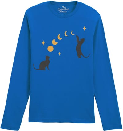 Kat Maan Cat And Moon Bow The Coloured House Longsleeve T-shirt XXL