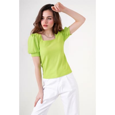 Slim Fit Vierkante Hals Blouse