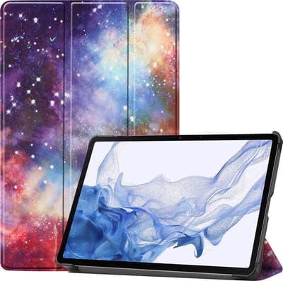 Hoesje - Geschikt voor Samsung Galaxy Tab S8 Plus - Dun & Stevig - Hardcover Book Case - Trifold Bookcase Hoes - Hard Cover - Tablethoes - Galaxy