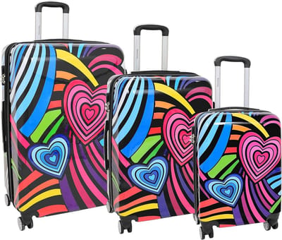 Harde Koffer - Reiskoffer Koffer - Reizen - Lichtgewicht - 55x34x20 cm - Multicolor