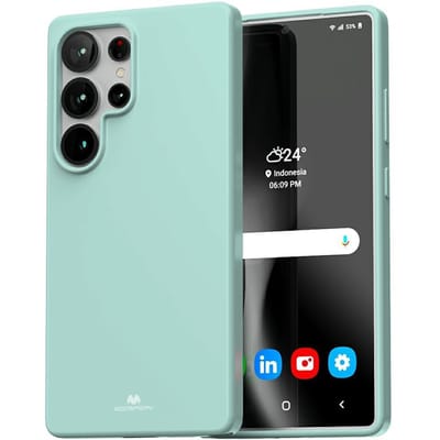 Mercury Soft Sam S25 Ultra - Hoesje - Miętowy - Hoge Bescherming - Lichtgewicht