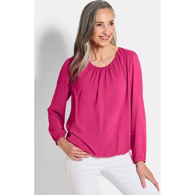 Elegante blouse van chiffon - pink - Gr. 19 van Goldner Fashion