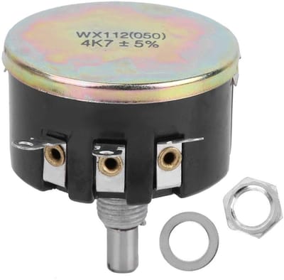 Allecto - Potentiometer Instelbaar - Variabele Weerstanden - Roterende Knop - 4.7K - Snelheidsregeling - Geschikt voor Elektronica - Compact Formaat