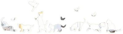 Dailygoods- Muurtattoo Kat - Muurstickers Zilver - Muurstickers Acryl - Muurstickers DIY - Muurstickers Decoratie - Afmeting 80x20 cm - Muursticker