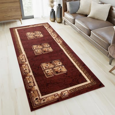 Tapiso Atlas Vloerkleed Gangloper Bruin Woonkamer Tapijt Maat- 70x200