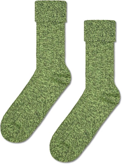 Happy Socks Folded Cuff Sock - unisex sokken - groen - Unisex - Maat: 36 - 40