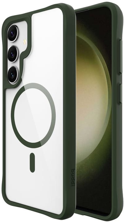 Buddi Hybrid - Hoesje Geschikt voor Samsung Galaxy S25 / S24 - Compatibel met MagSafe - Back Cover met Magneet - Magnetische Beschermhoes - Transparant Groen