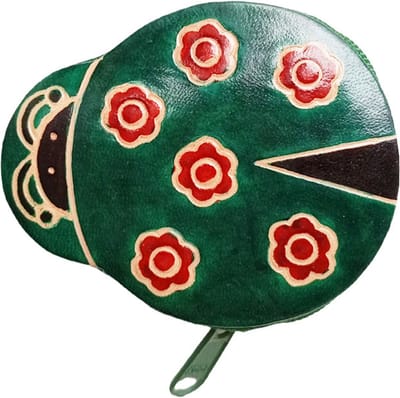 Floz Design kinderportemonnee lieveheersbeest - portemonnee met rits dier - fairtrade geitenleer