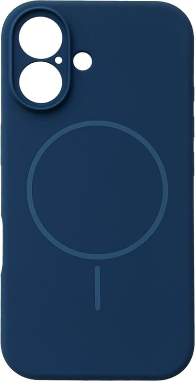 Casemania Hoesje Geschikt voor Apple iPhone 17 - Donker Blauw - Zachte Liquid Siliconen Magnetisch Back Cover Case - Geschikt voor MagSafe - Telefoonhoesje met Camera Bescherming