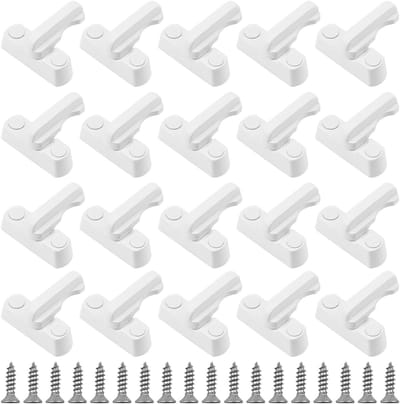 Dailygoods- Raamslot Flush Lock - Raambeveiliging - Raambegrenzer - Kinderslot Raam - Raamsloten - Eenvoudige installatie met schroeven - Vensterbeveiliging