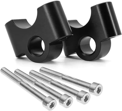 Stuurverhogers Motor - Verstelbare Handgrepen - Comfortabel Rijden - 35mm Verhoging - CNC Aluminium - Zwart