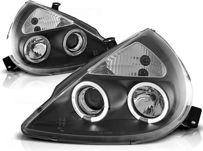 Koplampen dual halo rims FORD KA 11 96-08 ANGEL EYES ZWART