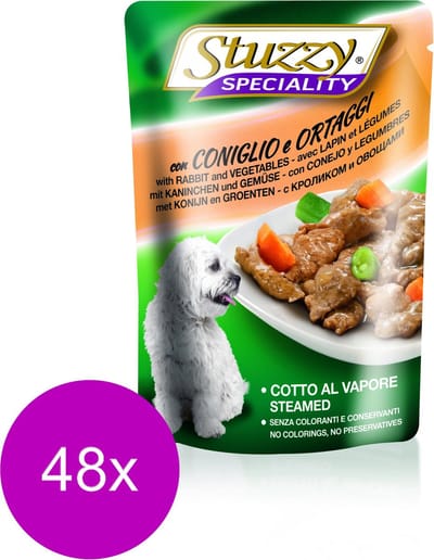Stuzzy Pouch Adult 100 g - Hondenvoer - 48 x Konijn&Groente