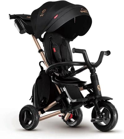 Driewieler - Loopfiets Kinder - Buiten Spelen - Groeit Mee - 49 x 79 x 93 cm - Goud Zwart