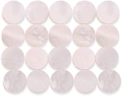 Fingerboard Inlay Key Markers 6mm Witte Schelp voor Gitaar en Bas Instrumenten (20 Stuks) - Perfect voor Positie Markering en Verbeterde Speelervaring