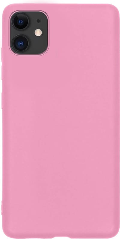 Hoes - Geschikt voor Apple iPhone 11 - Sterk & Shockproof - Hoesje Cover - Siliconen Case - Lichtroze