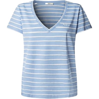 Pepe Jeans Megan T-shirt Met Korte Mouwen En V-hals Blauw M Vrouw