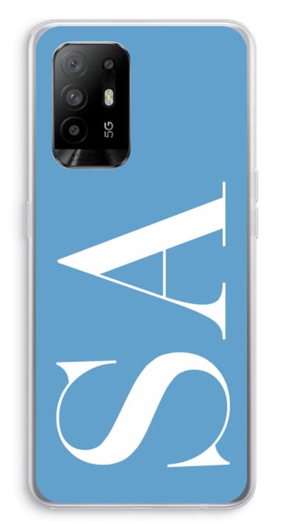 Gepersonaliseerd - Case Company® - Hoesje geschikt voor Oppo A94 5G hoesje - Monogram N°2 - Soft Cover Telefoonhoesje - Bescherming aan alle Kanten en Schermrand