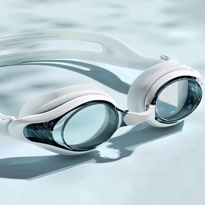 Zwemgoggles met dioptrieën, één geheel, met oordopjes, anti-fog en UV-bescherming, inclusief opberghoes, voor een helder zicht onder water.