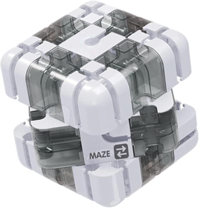 Hersentraining Kubus - Logica Puzzel - Cognitieve Stimulatie - 3D Doolhof Ontwerp - 8 x 8 x 8 cm - Wit