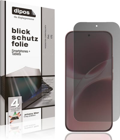 dipos – Matte Privacy Screenprotector geschikt voor Vivo V70 | Anti-Spy Beschermfolie
