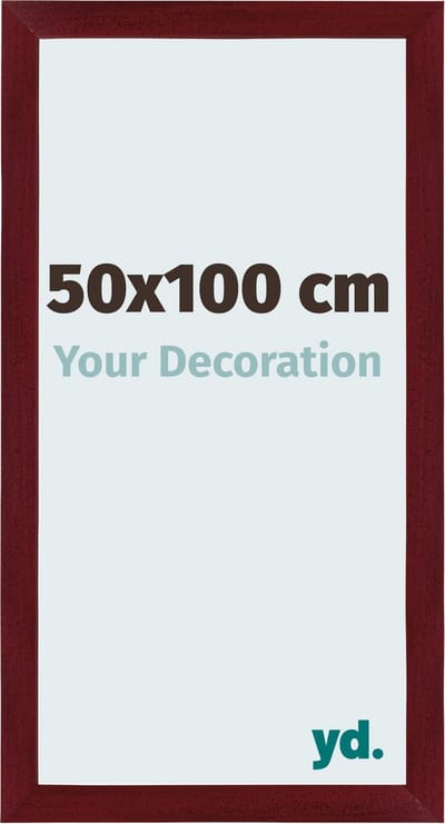 Your Decoration - Fotolijst 50x100 cm - MDF - Wijnrood Geveegd - Mura