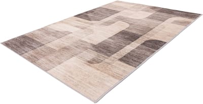 Lalee Vloerkleed - Tapijt - Modern Design - Taupe - Digitaal geprint - Antislip en Wasbaar - Budgetvriendelijk