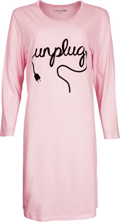 Temptation  Dames Bigshirt nachthemd Pink Lady TPNGD2902B - Maten: L