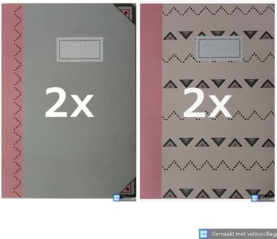 4 Schriften - A4 210x297mm - Lijn - Pergamy - Mandala - 96pagina/48vel - 4 Stuks - 2 Motieven